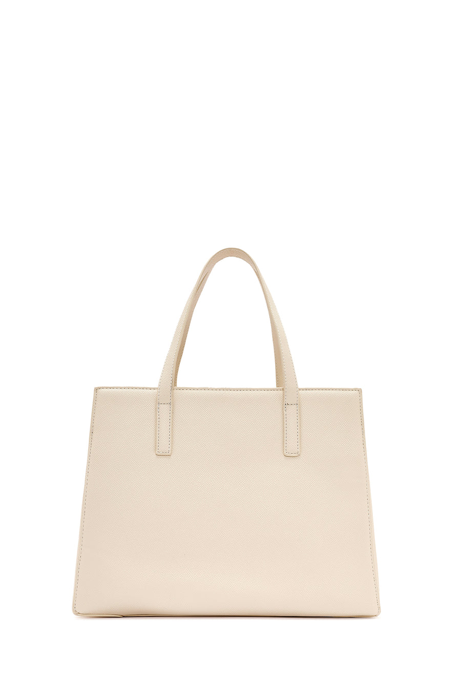 Women's Cream Long Strap Classic Handbag