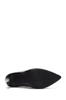 Women's Black Leather Stiletto | Derimod