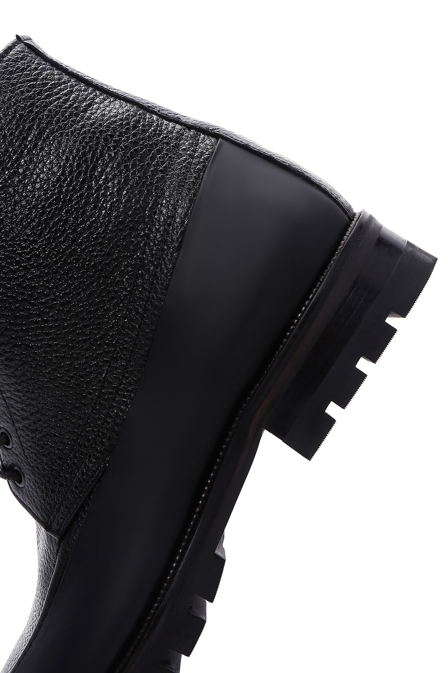 Men's Black Leather Zippered Casual Boots