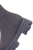 Women's Gray Zippered Thick Soled Boots | Derimod