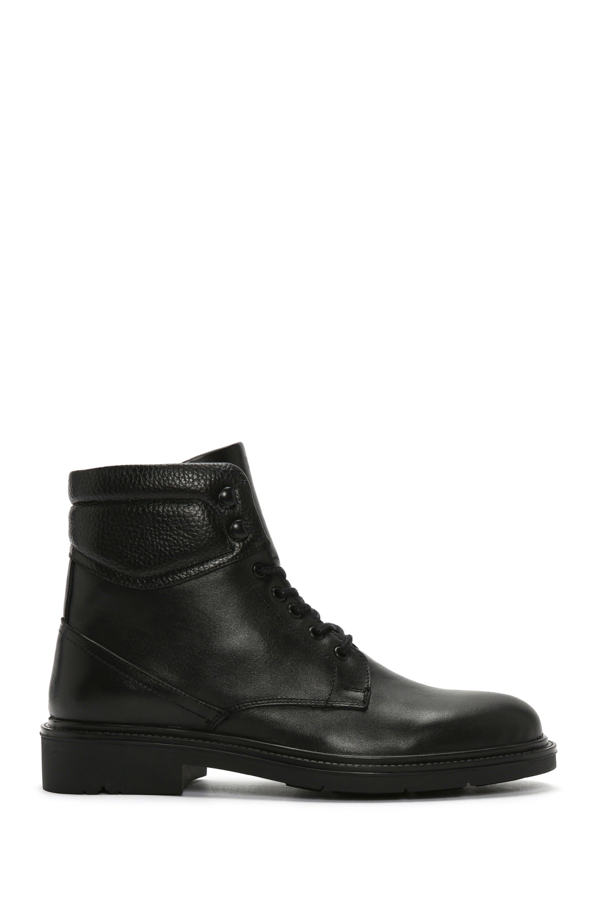 Men's Black Lace-Up Leather Boots 23WFD632218 | Derimod