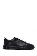 Male Black Lace-Up Leather Sneaker | Derimod