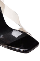 Women's Black Transparent Heeled Sandals | Derimod