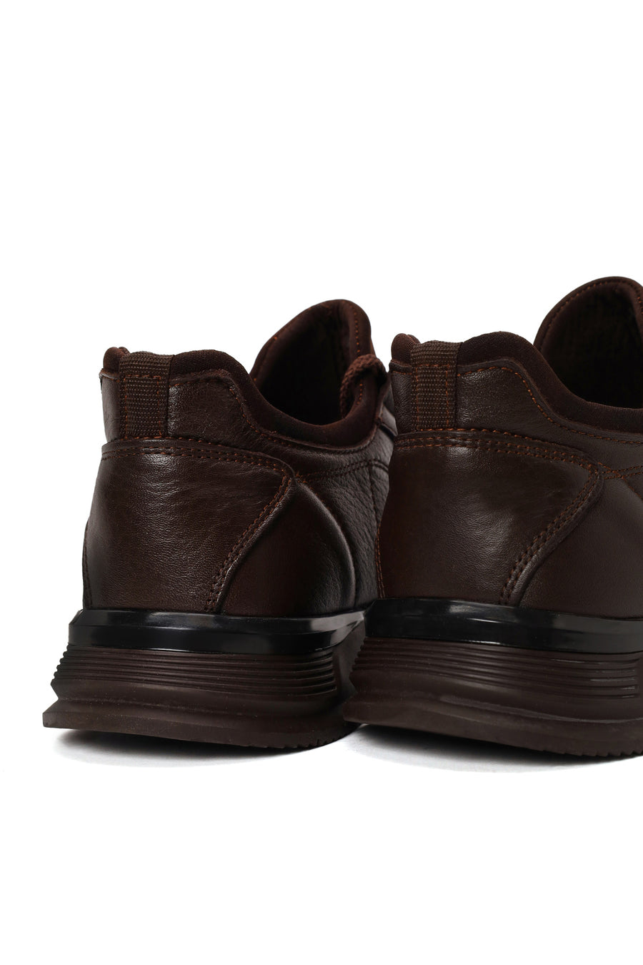Male Brown Lace-up Leather Casual Sneaker