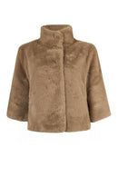 Ampezzo Woman Beige Short Teddy Coats | Derimod