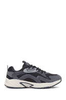 Male Gray Lace-Up Thick-Soled Leather Sneaker | Derimod