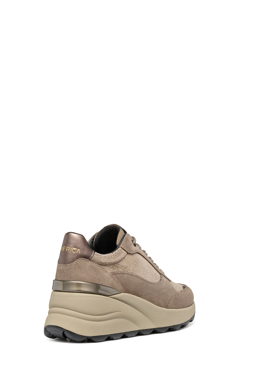 Geox Kadın Vizon Spherica Ec13 Bağcıklı Kalın Taban Sneaker