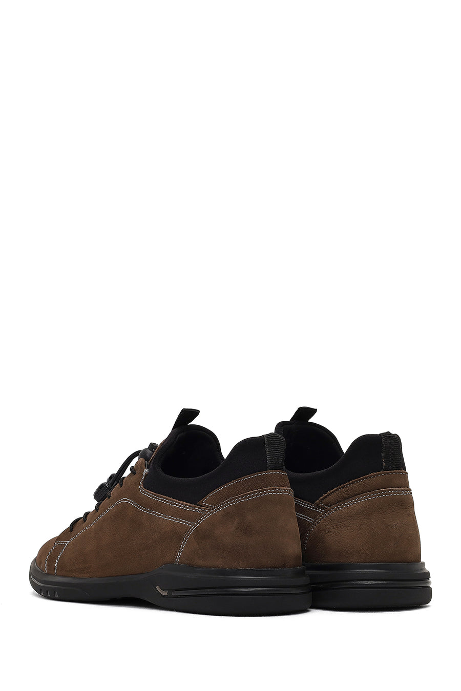 Erkek Taba Bağcıklı Nubuk Deri Casual Sneaker