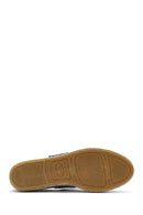 Women's Black Buckled Leather Espadrilles | Derimod