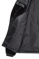 Alabama Women's Black Hooded Teddy Coat | Derimod