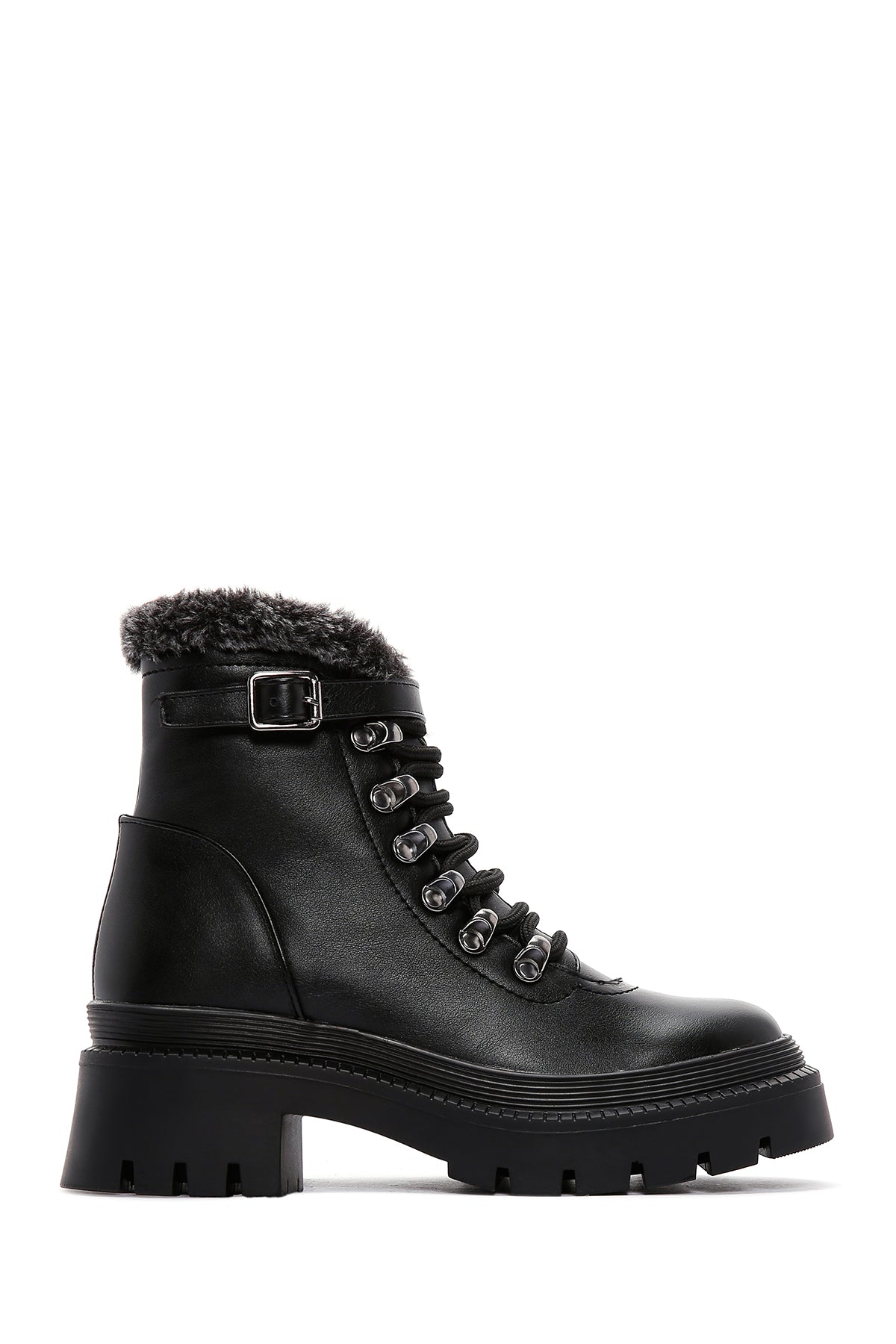 Women's Black Buckle Boots 23WFE250818 | Derimod