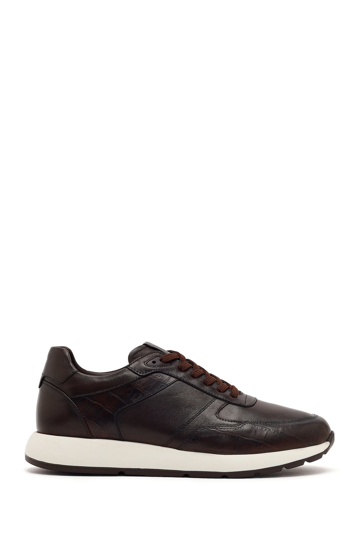 Men's Brown Lace-up Thick-Sole Leather Sneaker 26SFD640318 | Derimod