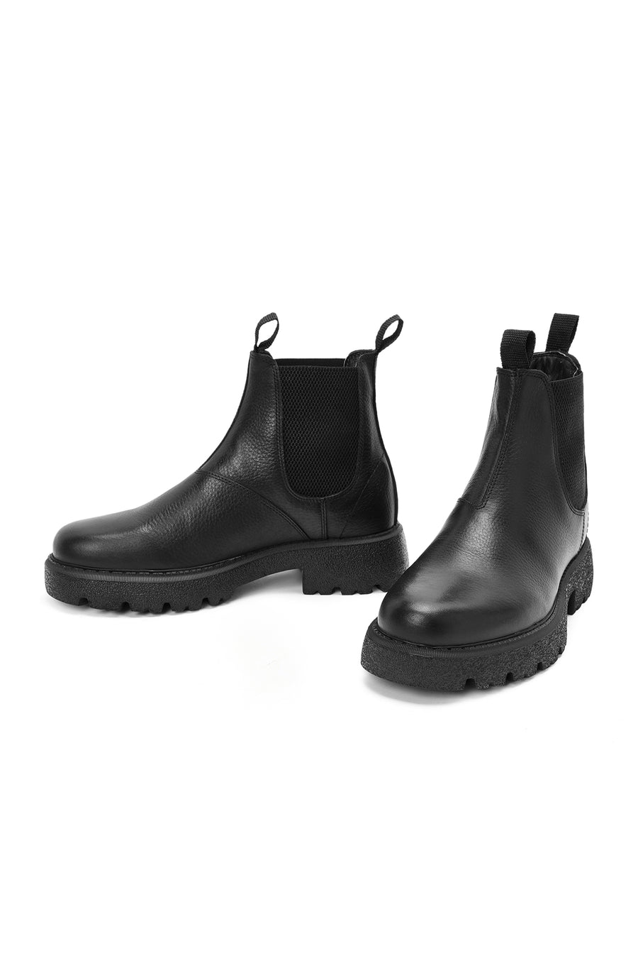 Men's Black Leather Chelsea Boots