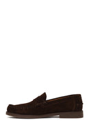 Erkek Kahverengi Süet Deri Casual Loafer | Derimod