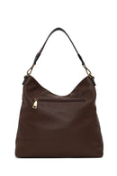 Woman Brown Long-Strap Suede Shoulder Bag | Derimod