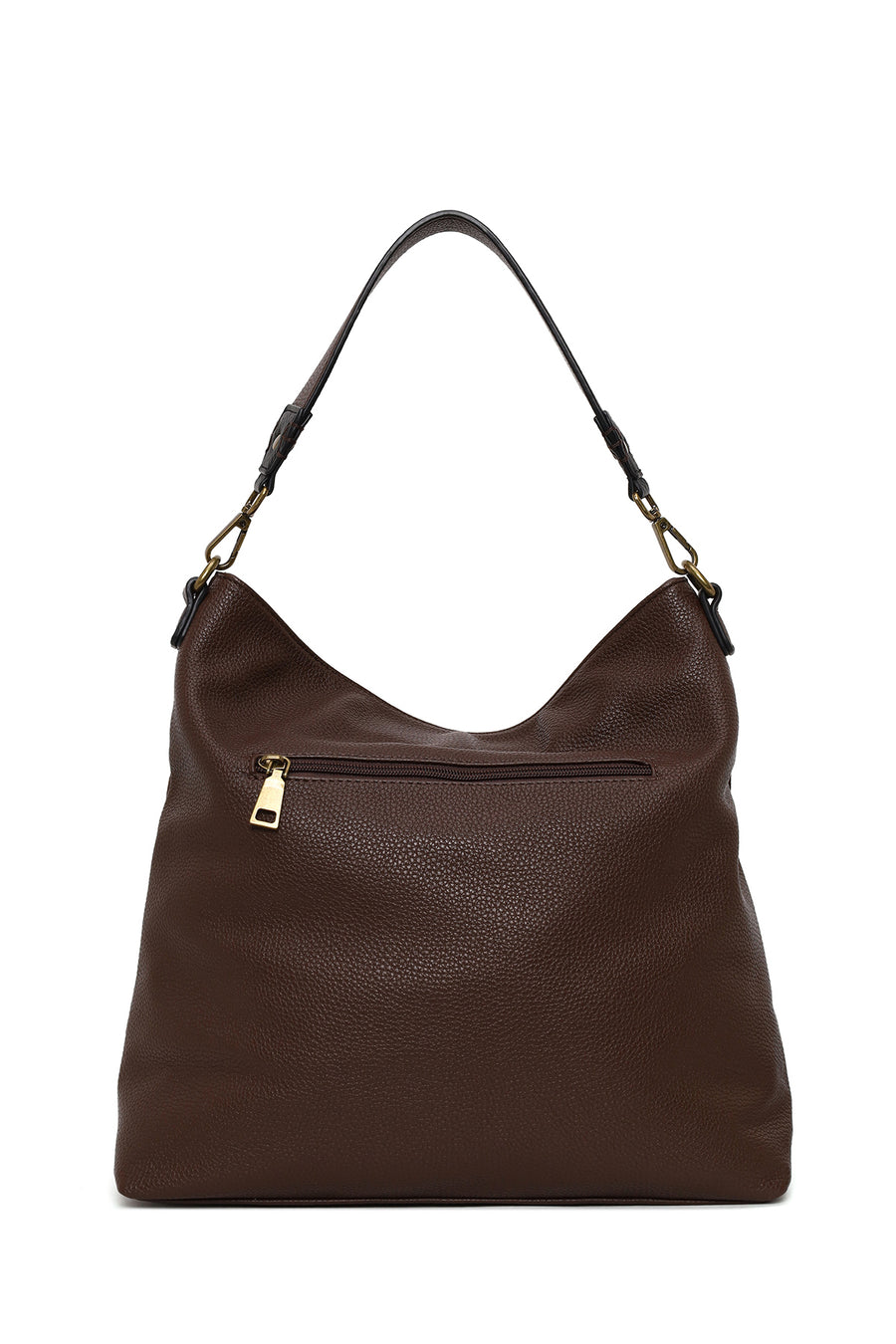 Woman Brown Long-Strap Suede Shoulder Bag