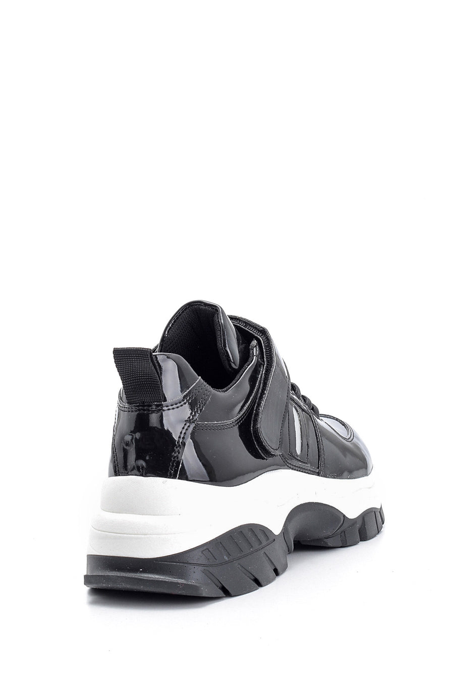 Kadın Yüksek Tabanlı Rugan Detaylı Sneaker