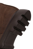 Male Brown Lace-up Nubuck Leather Casual Boots | Derimod