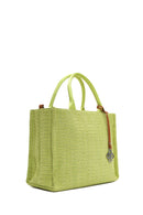 Women's Green Straw Handbag | Derimod