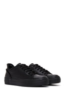 Women's Black Leather Sneaker | Derimod