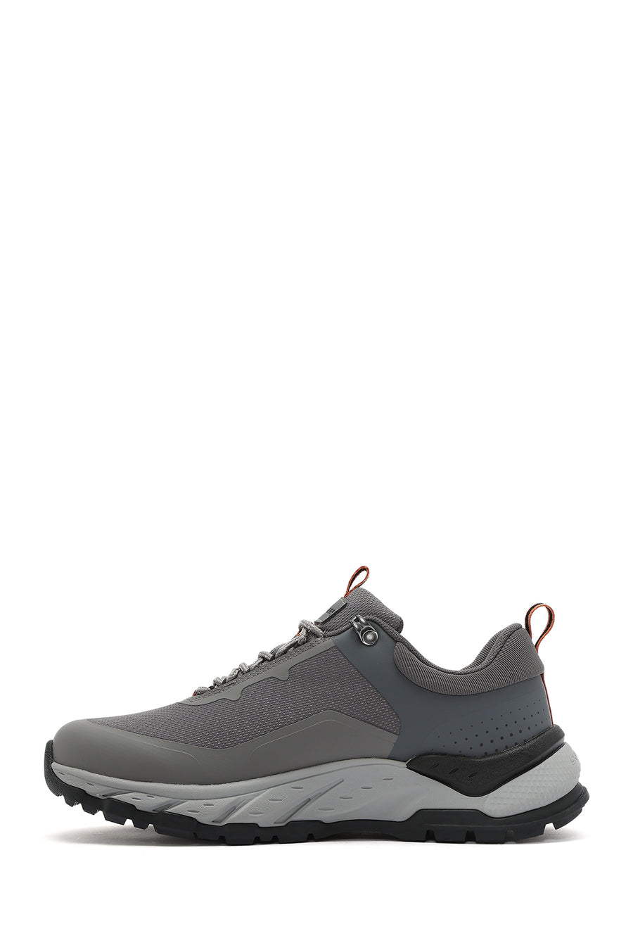 Skechers Men's Grey Lace-Up Fabric Sneakers