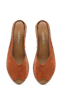 Women's Orange Suede Espadrille Sandals | Derimod