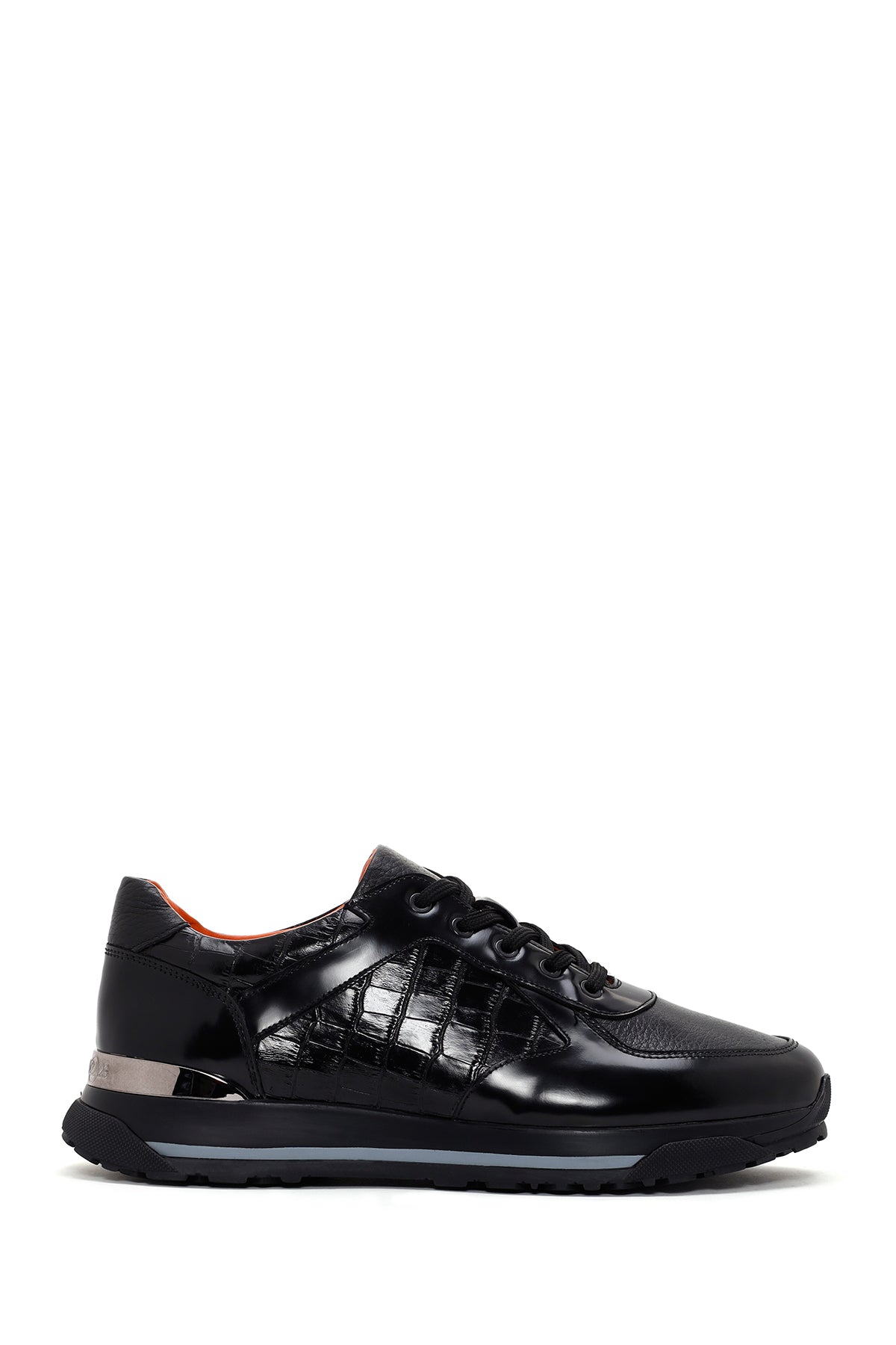 Men's Black Leather Casual Sneaker 23WFD615614 | Derimod