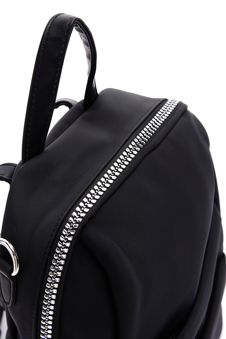 Women's Black Long Strap Backpack