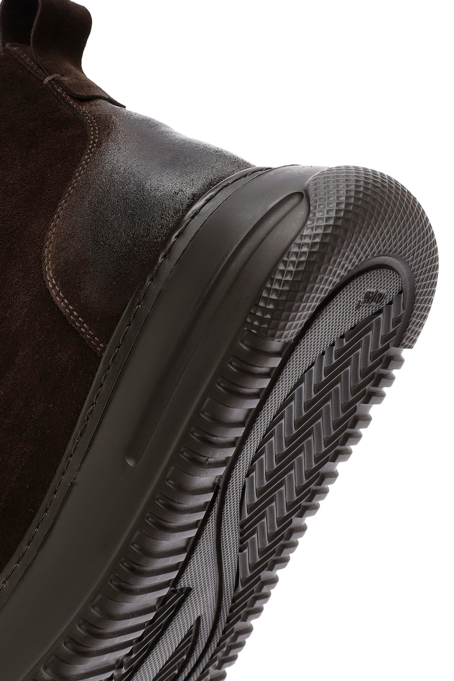 Men's Brown Double Zipper Suede Leather Casual Boots