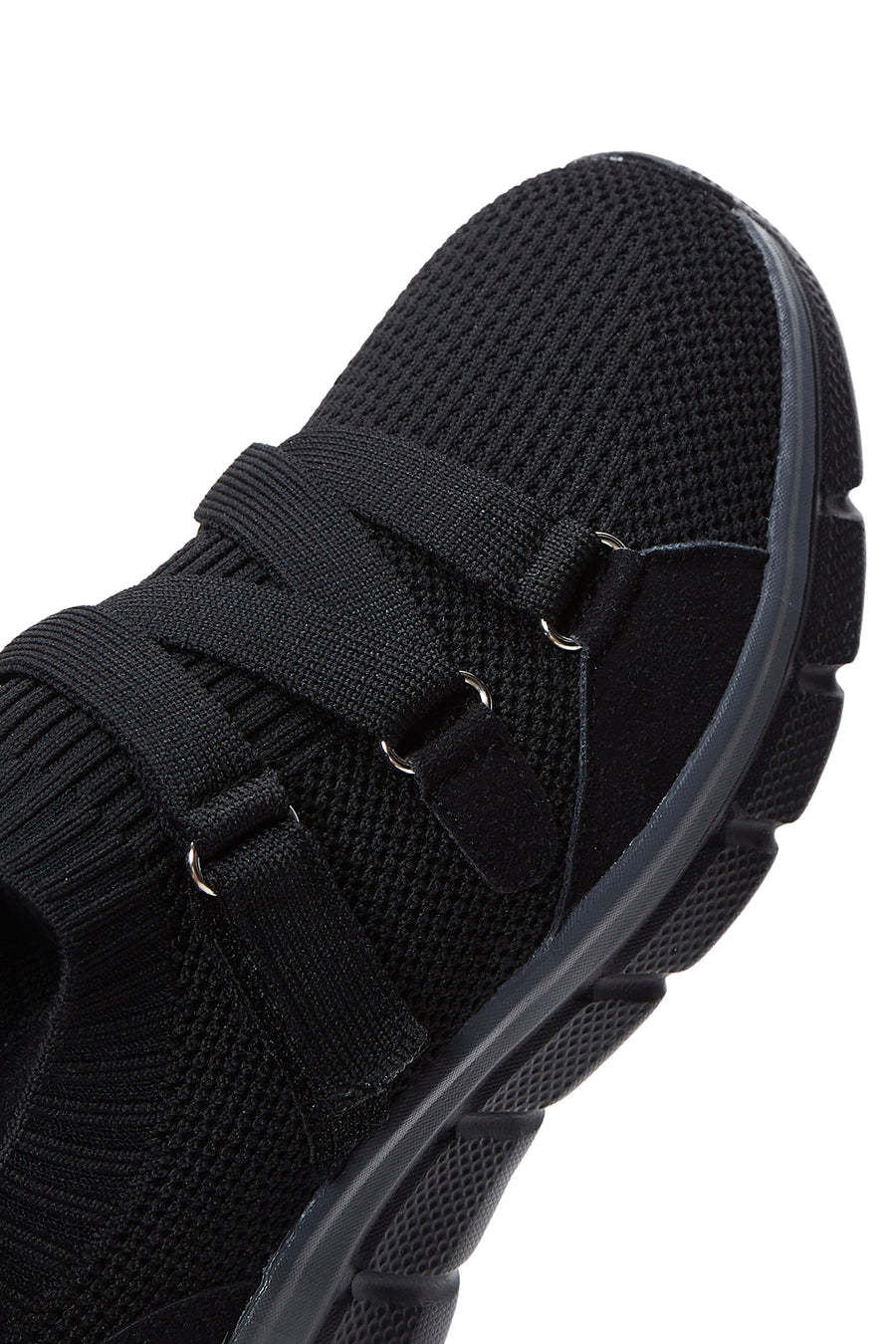 Women's Black Fabric Sneaker