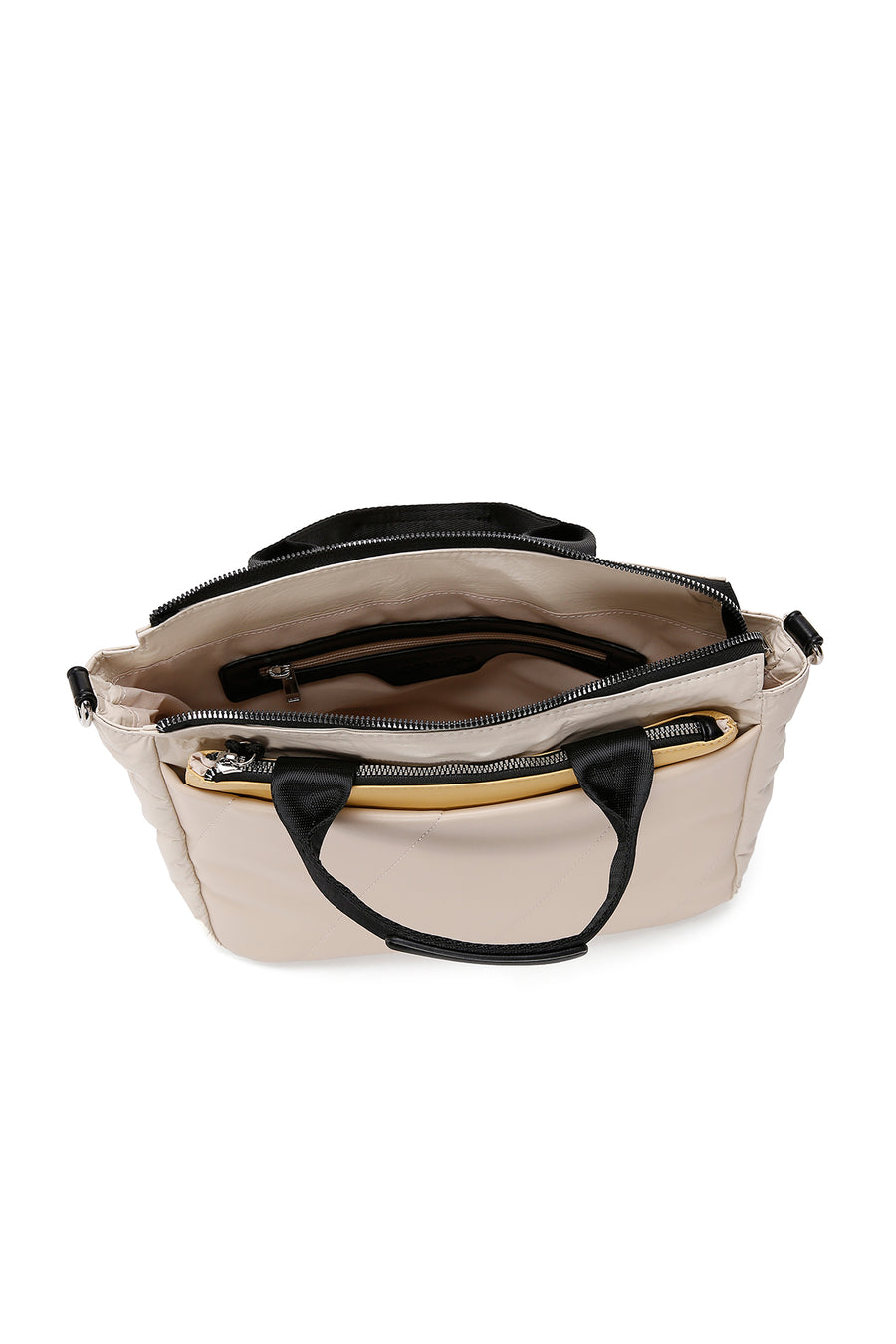 Women's Cream Long Strap Shoulder Bag