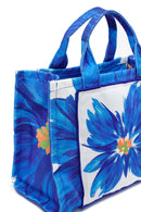 Woman Blue Long Strap Printed Shoulder Bag | Derimod