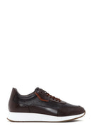 Men's Brown Thick Sole Leather Casual Sneaker | Derimod