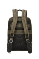 Men's Khaki Leather Backpack | Derimod