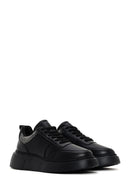 Women's Black Thick Soled Stone Sneaker | Derimod