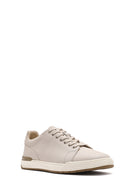 Men's White Lace-up Leather Sneaker | Derimod