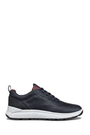 Geox Men's Navy Blue Spherica 4x4 Abx Laced Waterproof Leather Sneaker | Derimod