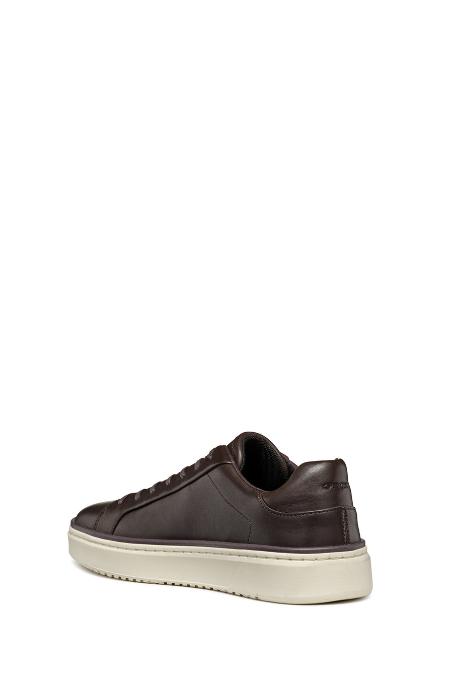 Geox Men's Brown Zackerty Lace-Up Leather Casual Shoes