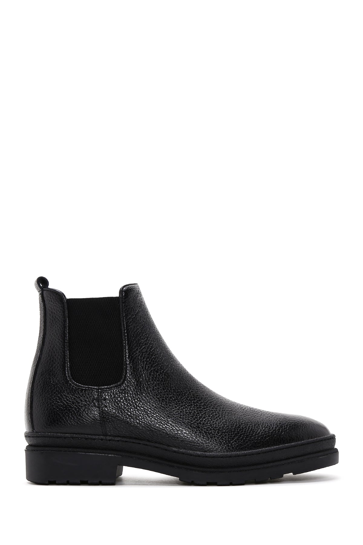 Men's Black Leather Chelsea Boots 23WFD6021FT | Derimod