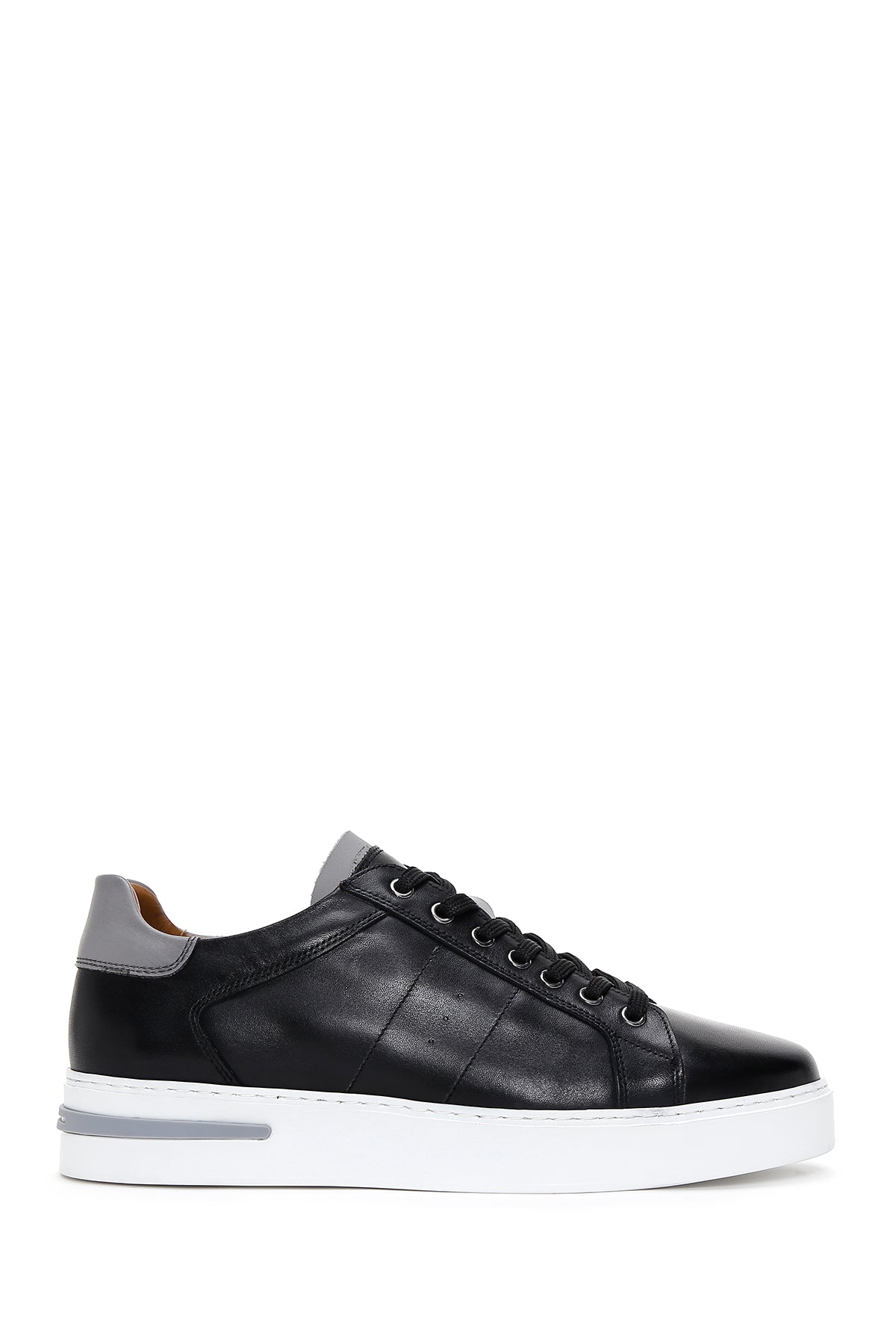 Men's Black Leather Sneaker 23SFD611018 | Derimod