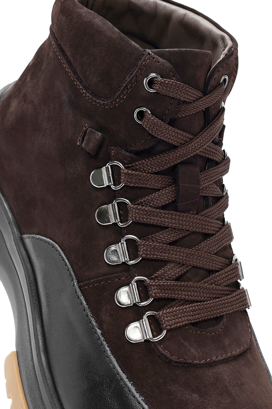 Men's Brown Lace-Up Leather Casual Boots