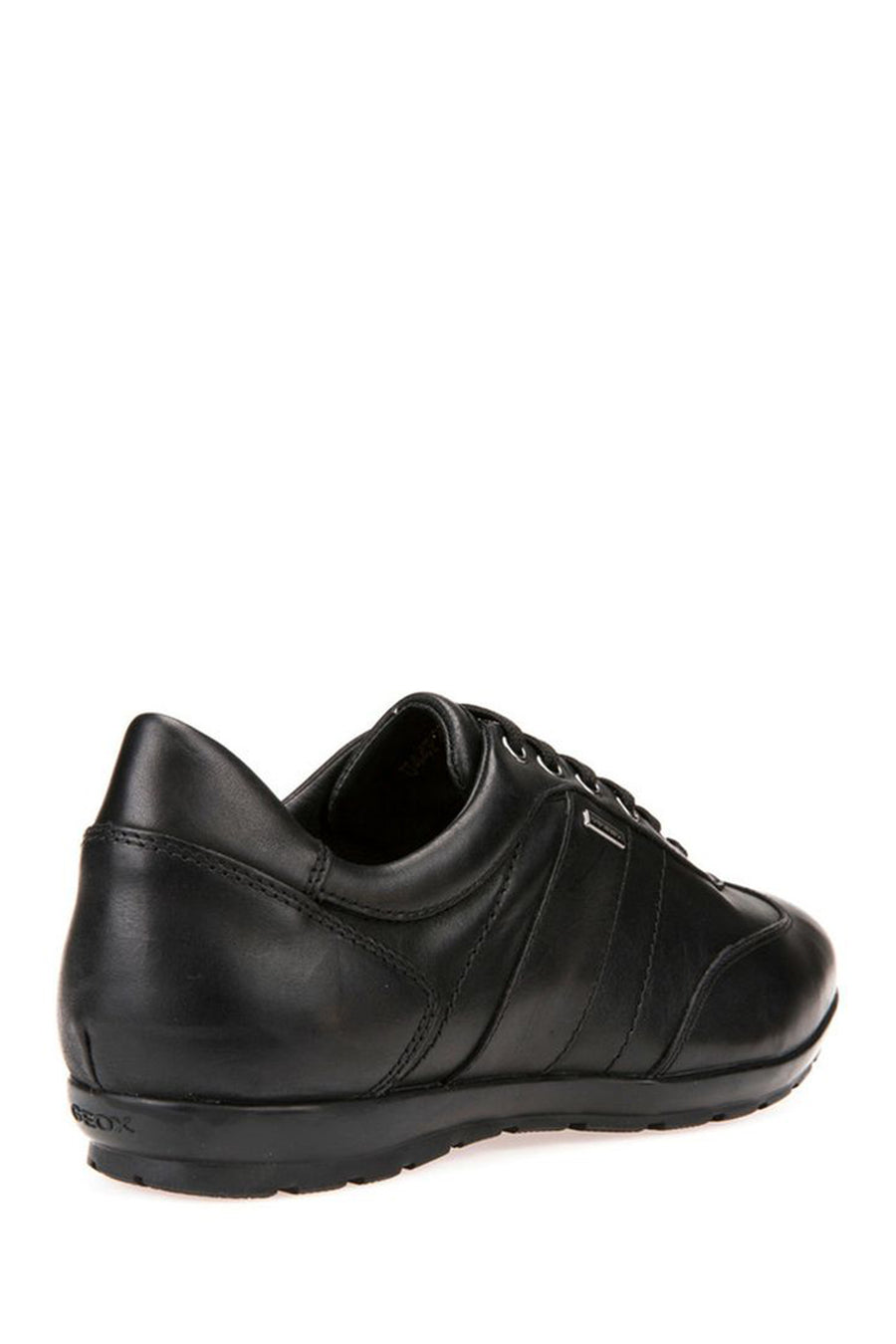 Geox Men's Black Symbol Abx Lace-Up Leather Casual Shoes