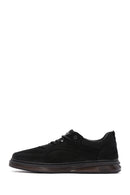 Men's Black Nubuck Leather Sneaker | Derimod