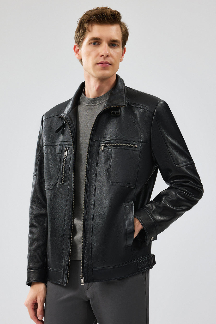 
Muller-X Men's Black Leather Jacket
