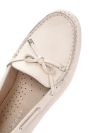 Women's Beige Leather Loafer | Derimod