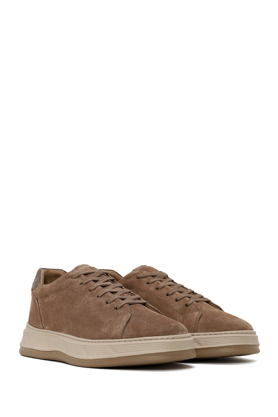 Male Mink Lace-up Thick-Soled Suede Leather Sneaker