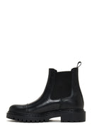 Men's Black Leather Casual Chelsea Boots | Derimod