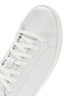 Geox Men's White Spherica Ecub Lace-Up Leather Sneaker | Derimod