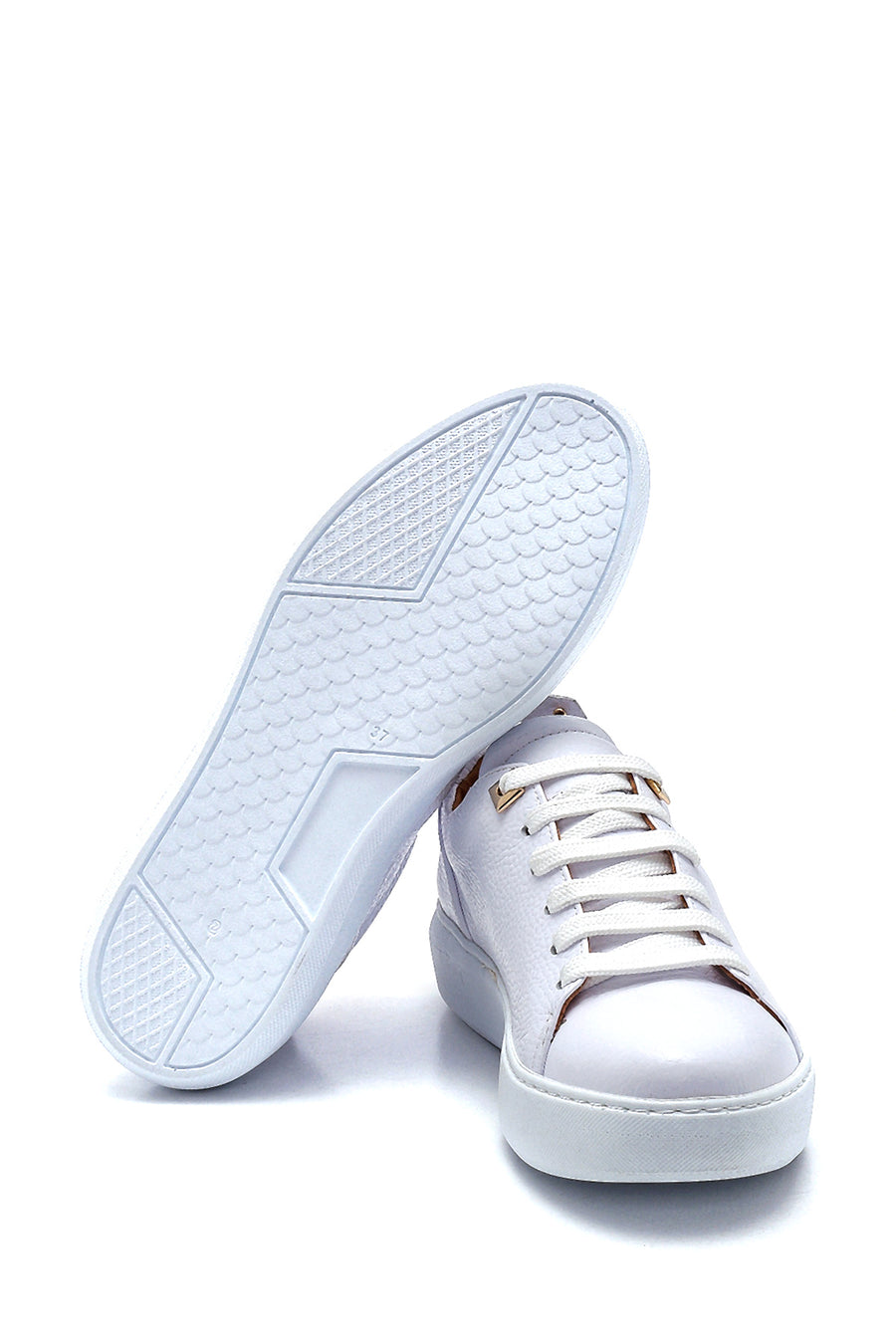 Kadın Deri Baskılı Sneaker