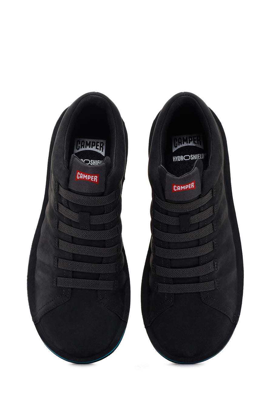 Camper Men's Dark Gray Beetle Hydroshield Leather Sports Shoes